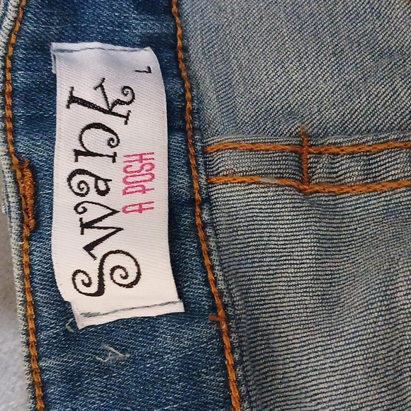 NWOT Swank A Posh Multicolor Ruffled Jean Shorts - Picture 4 of 7